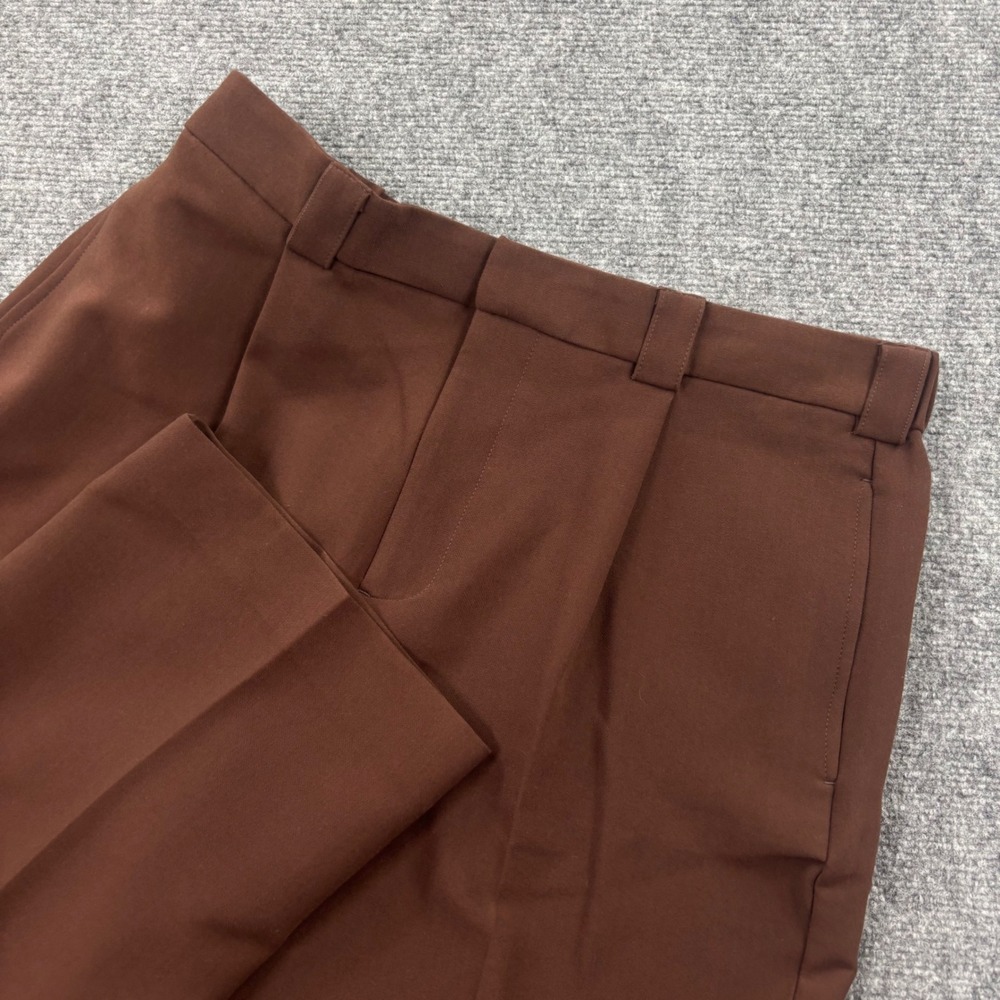 ASOS DESIGN Trousers‎ Large Brown Wide Leg High Waist Pleated Women's